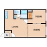 エーコーモア岩見沢Ｂ 2LDKの間取り