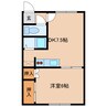 コーポ エイト＆エイト 1DKの間取り