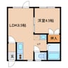 サンフロンティア　Ａ棟 1LDKの間取り