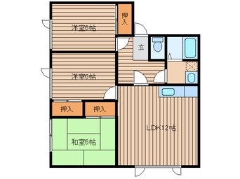 間取図 サンフロンテｨア　Ｄ棟