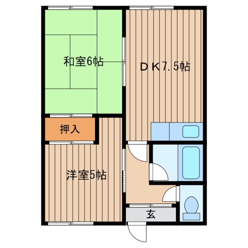 間取図 北二条コーポ