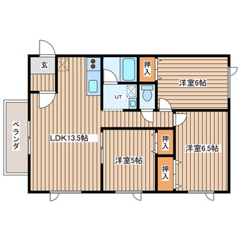 間取図 コーポ第二ル・レーブ