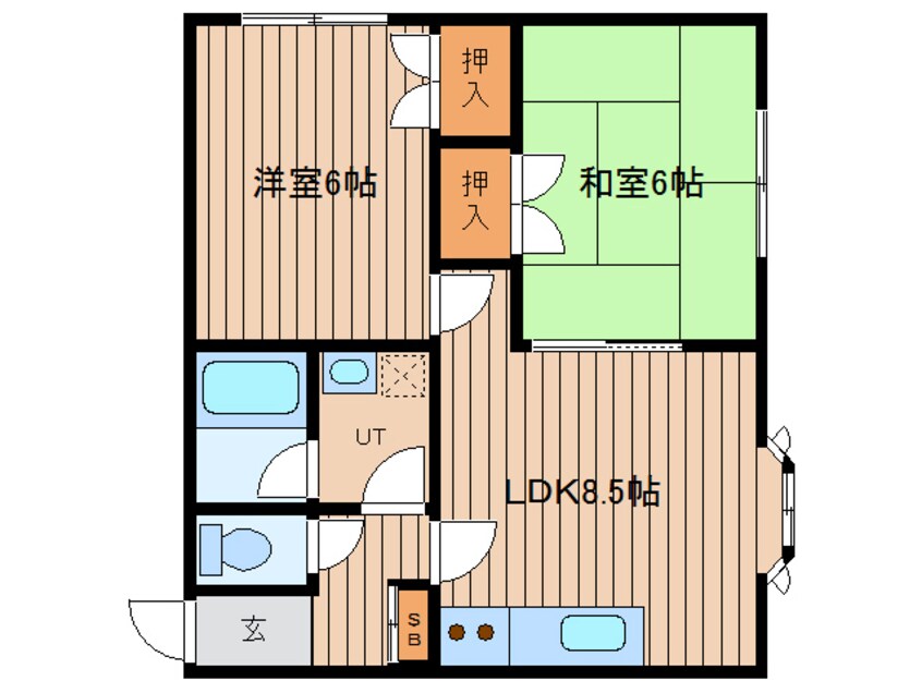 間取図 サンフロンティア　Ｂ棟