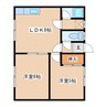 イーストヴィラ 2LDKの間取り