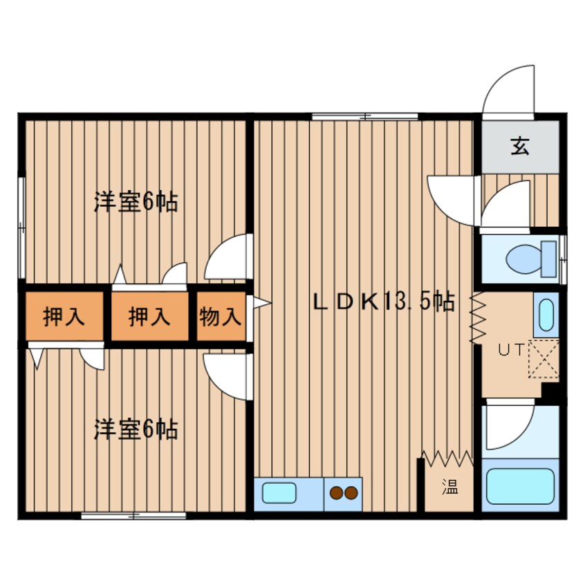 間取図 コーポゆもと６号棟