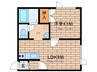 ココレーマン 1LDKの間取り