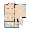 コムハウスⅢ 2LDKの間取り
