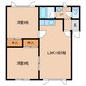 コーポ嵯峨 2LDKの間取り