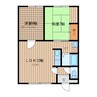 グランデュール313 2LDKの間取り