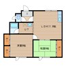 アルファ春日　NO.8 2LDKの間取り
