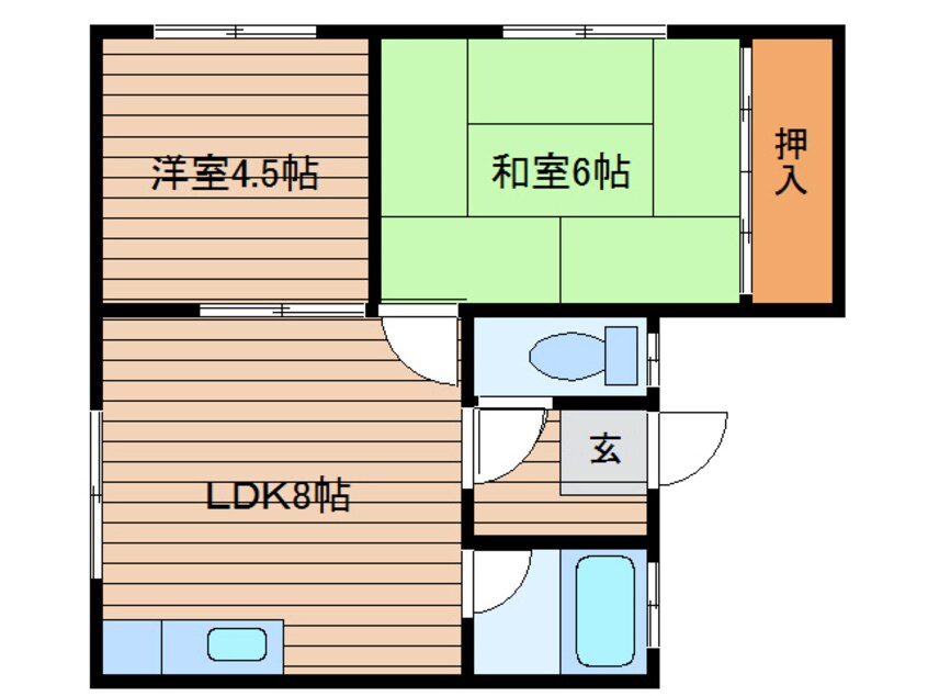 間取図 ６条東ハイツ