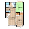 ウッディファミリーⅡ 2LDKの間取り