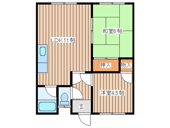 間取図 サンリバー岩見沢