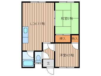 間取図 サンリバー岩見沢