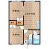 PHDハイム 2LDKの間取り