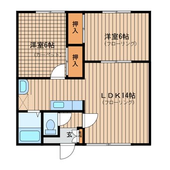 間取図 コーポゆもと８号棟