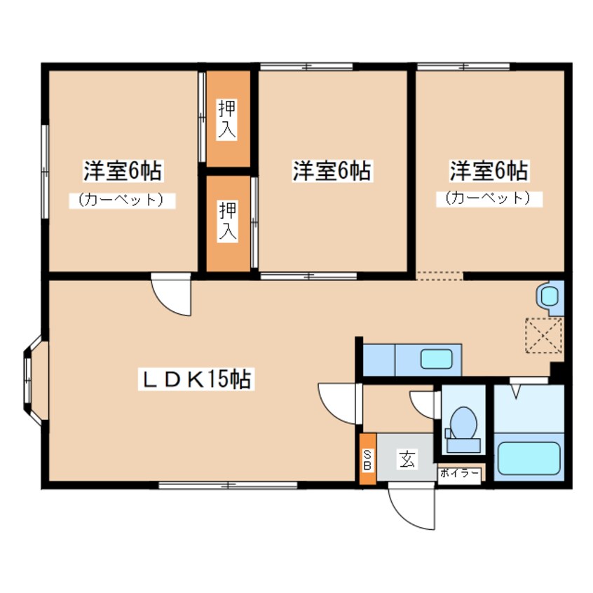 間取図 コーポゆもと８号棟