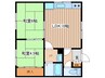 クラーベルハイツ 2LDKの間取り