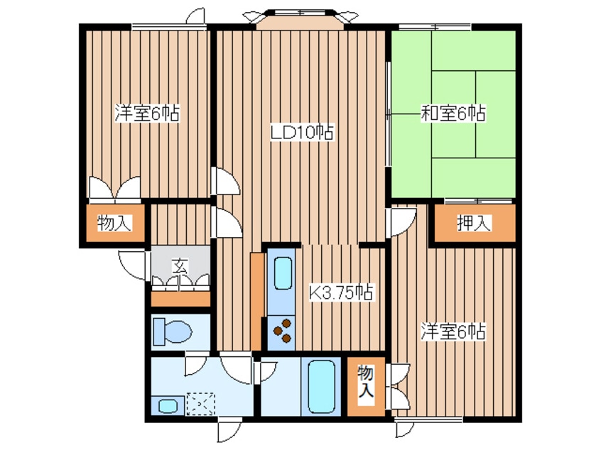 間取図 スカイハイツ１