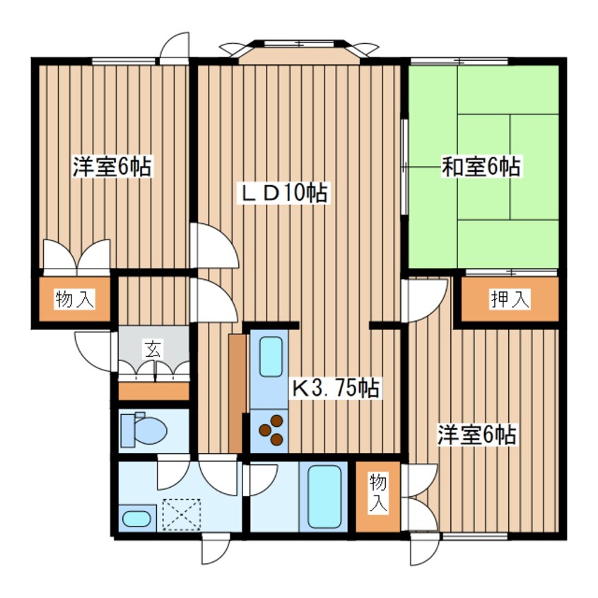 間取図 スカイハイツ１