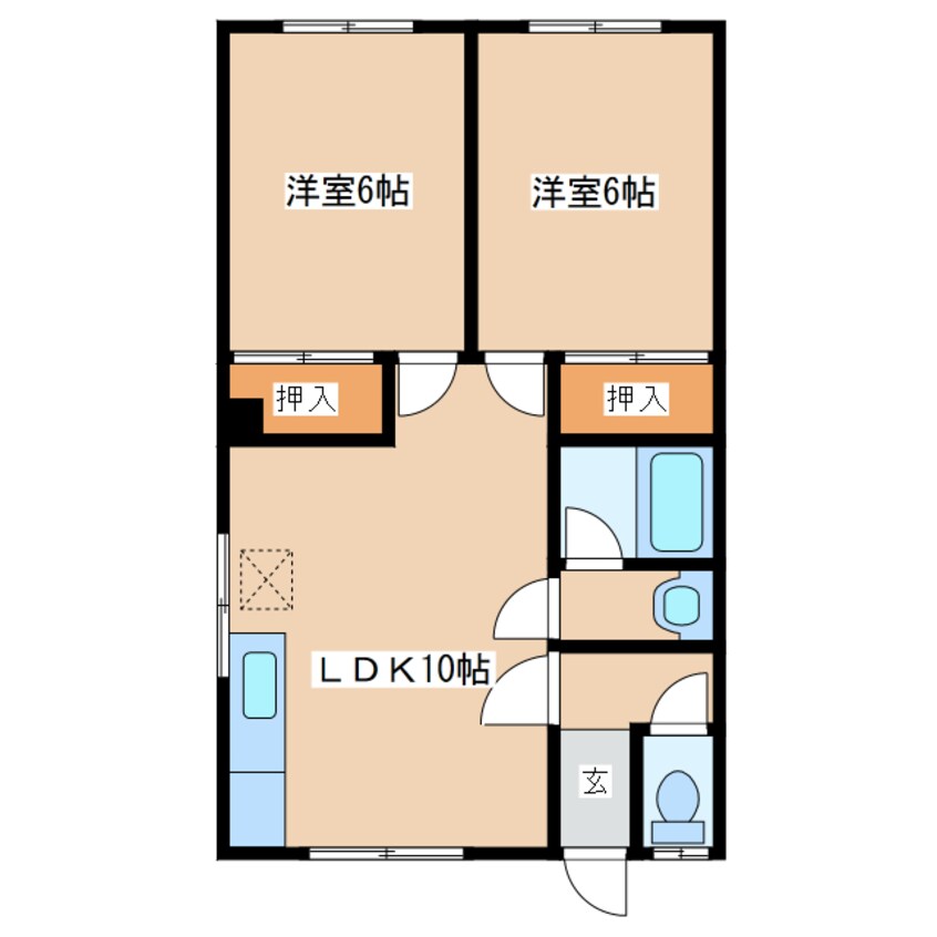 間取図 第２北栄ハウス