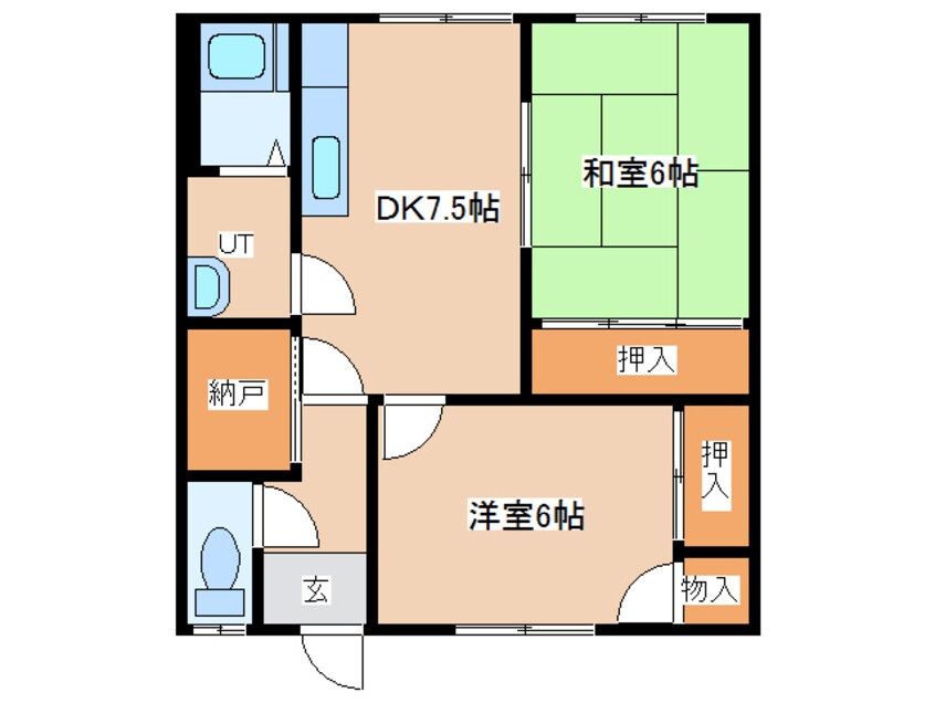 間取図 北新ハイツⅡ