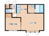 函館本線/美唄駅 徒歩3分 2階 築11年 1LDKの間取り