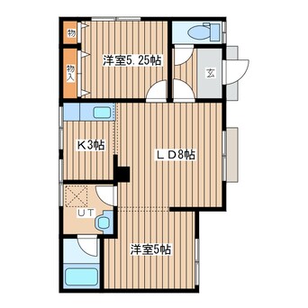 間取図 中央バス（岩見沢市）/美園児童館前 徒歩5分 1階 築51年