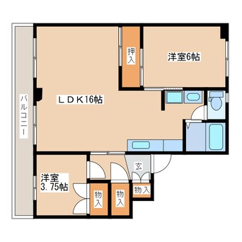 間取図 函館本線/峰延駅 車移動　18分8km 5階 築41年