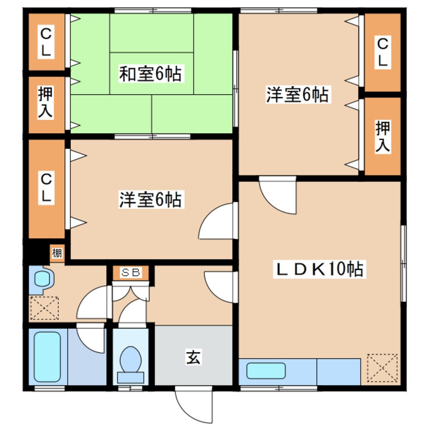 間取図 喜多伸マンション