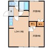 喜多伸マンション 2LDKの間取り