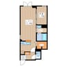 アルフート 1LDKの間取り
