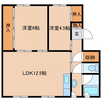 間取図 ビレッジハウス栗沢1号棟