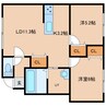 モントワールメゾン弐番館 2LDKの間取り