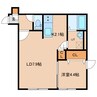 Arvo岩見沢 1LDKの間取り