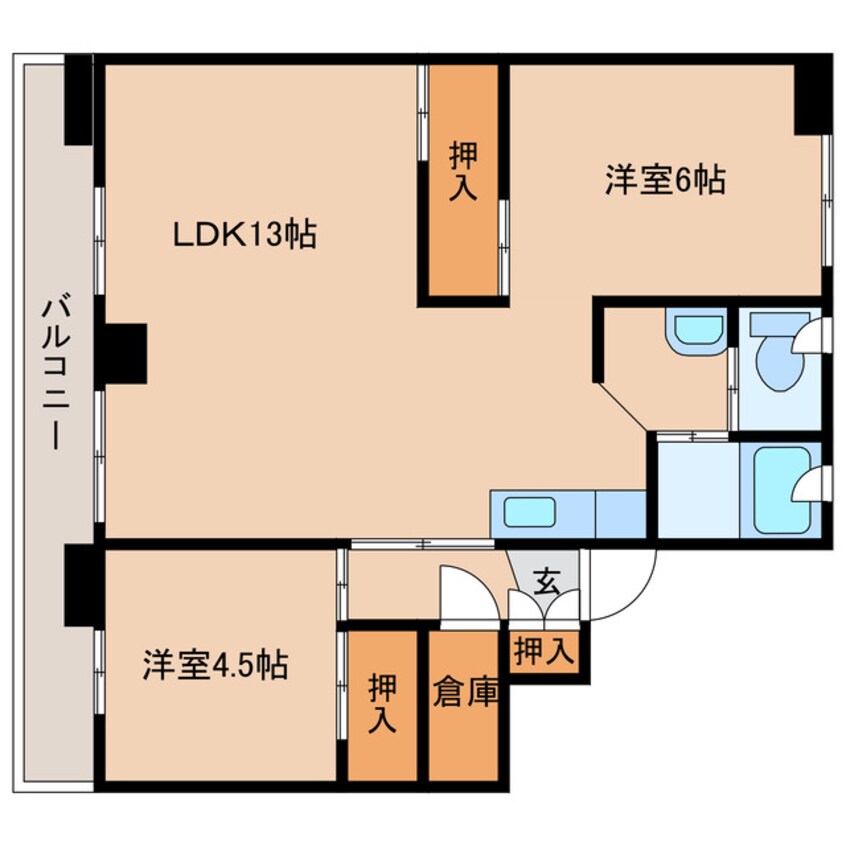 間取図 ビレッジハウス幌向