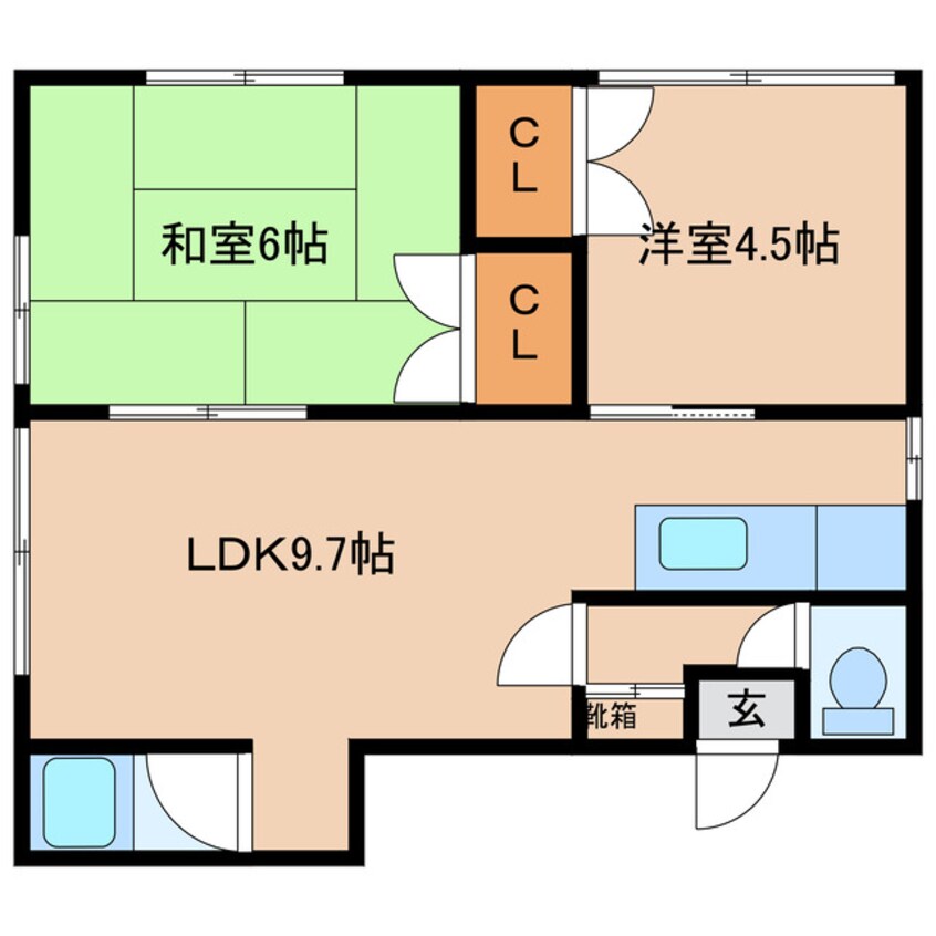 間取図 コーポラス岩井