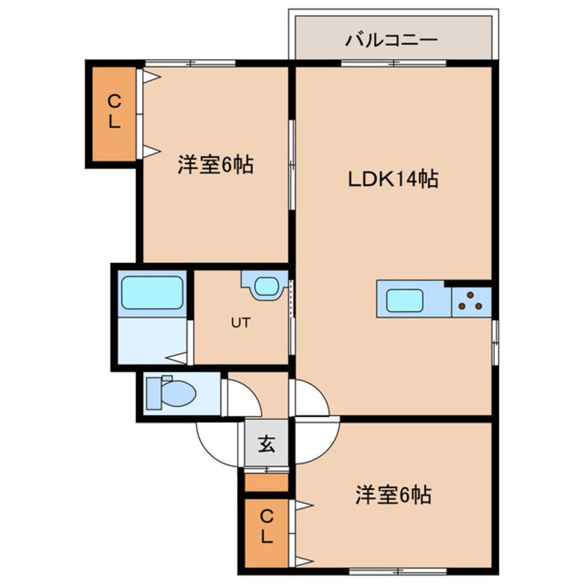 間取図 LandScape岡山