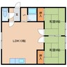 大和コーポA 2LDKの間取り