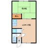 ハイツ太幸 1LDKの間取り