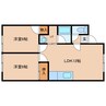 エーテック美唄 2LDKの間取り