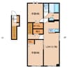 ビバアメニティ 2LDKの間取り