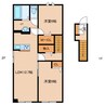 ビバアメニティ 2LDKの間取り
