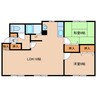 エトワール志文202 2LDKの間取り