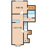 ベルクレスト　B 1LDKの間取り