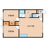 パティオス弐番館 2LDKの間取り