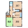 常磐線（東北地方）/相馬駅 徒歩17分 2階 築28年 3Kの間取り