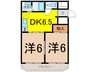 常磐線（東北地方）/相馬駅 徒歩17分 3階 築25年 2DKの間取り