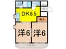 常磐線（東北地方）/相馬駅 徒歩17分 3階 築25年 2DKの間取り