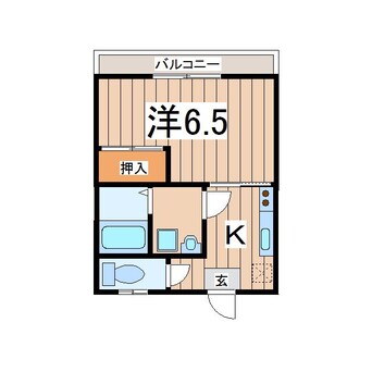 間取図 常磐線（東北地方）/相馬駅 徒歩16分 2階 築21年